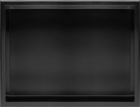 Rea Rea, oceľová kúpeľňová polička 45x30 cm, čierna matná, REA-05604