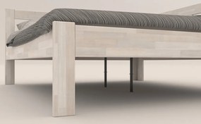 Rohová posteľ so zástenou vpravo Tema P 180x200 cm, bielený buk