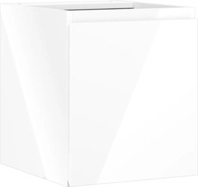 Mexen Orio, kúpeľňová skrinka 40 cm, 1 dvierka, biela lesklá, 91A11-04047-1-BF00