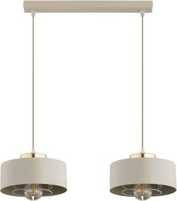 Brilagi - Závesné svietidlo na lanku SPRING 2xE27/60W/230V béžová/zlatá