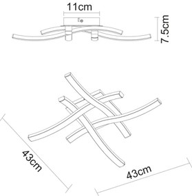 Globo 67171-20 - LED Prisadený luster EVITA 4xLED/5W/230V