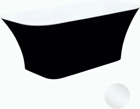 Besco Voľne stojaca vaňa z liateho mramoru Assos S-Line BW 160x70 BESCO-Typ výpuste: Click-Clack s vrchným čistením, grafit, BESCO-Rozmery: 160x70, B…
