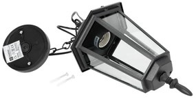 Vonkajší luster na reťazi 1xE27/60W/230V čierna