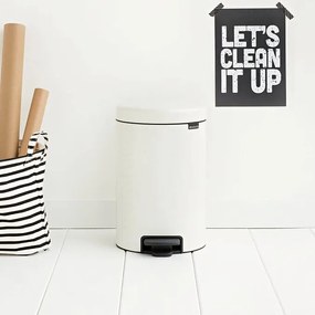 Brabantia Pedálový kôš NewIcon 12L nehorľavý Biela