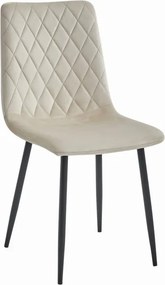 Kreslo TURIN - béžový zamat / čierne nohy