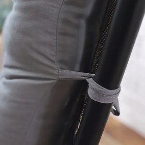 Sivý vankúš na záhradné lehátko 173 cm