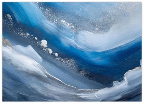 Sklenený obraz - Abstrakcia oceánu (70x50 cm)