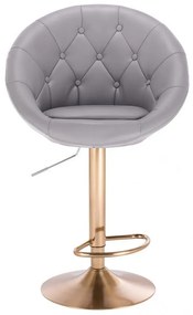 LuxuryForm DESIGN Barová stolička VERA na zlatom tanieri - šedá