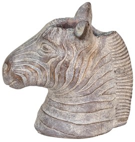 Cementový kvetináč v dizajne hlavy zebry - 16*10*15 cm
