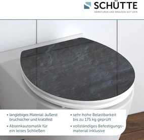 Eisl Sanitär WC sedátko MDF Soft Close Black Stone High Gloss 80535