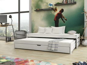 Detská posteľ 90 x 190 cm ANISSA (s roštom a úl. priestorom) (biela). Vlastná spoľahlivá doprava až k Vám domov. 1013061