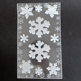 DECOLED Nálepky na okno, snehové vločky 10ks, rôzne veľkosti