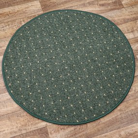 Condor Carpets, Kusový koberec Udinese zelený kruh, 100x100 (priemer) kruh, zelená, chodba / predsieň