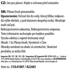 Vetro-Plus Nafukovací kruh Pneumatika, pr. 90 cm
