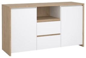 Biela/v prírodnej farbe komoda v dekore duba 149x84x48 cm Next – Tvilum