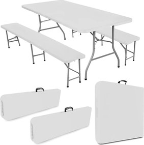 Záhradný cateringový set Party, biela