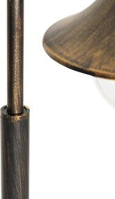 Inteligentná vonkajšia lampa Antique Gold 125 cm IP44 vrátane WiFi A60 - Daphne