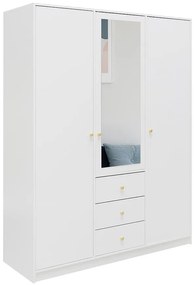 Skriňa Siena D3 biela / zrkadlo