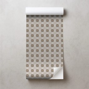 Samolepiaca tapeta hnedé kvetinové ornamenty