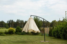 Funfit Záhradný slnečník skladací 350cm Cream