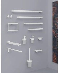 Gedy - Nástenná mydelnička PIRENEI mliečne sklo/matná biela