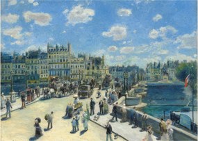 Sklenený obraz - Auguste Renoir, Pont Neuf, Paris, reprodukcia (70x50 cm)
