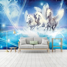 Fototapeta - Pegasus na modrom pozadí (254x184 cm)