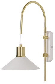 Kovová nástenná lampa biela SISSA Beliani