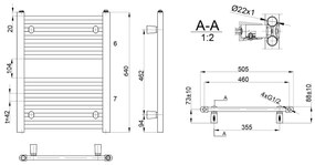 Aqualine Aqualine, DIRECT vykurovacie teleso s bočným pripojením 500x640 mm, 360 W, biela, ILR65T