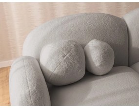 Sivá rohová pohovka z textílie buklé (ľavý roh/s leňoškou) Orbit – Ropez