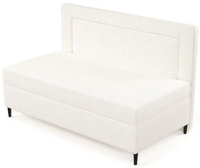 Krémovobiela čalúnená jednolôžková posteľ 100x200 cm Alba – Maison de Rêve