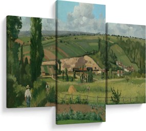 Obraz - Camille Pissarro, Landscape at Les Pâtis, Pontoise, reprodukcia (90x60 cm)