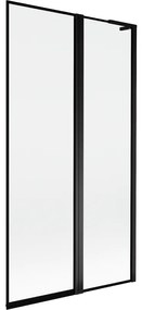 Mexen Mist L, 2-krídlová vaňová zástena, pravá 100 x 150 cm, čierny rám, čierna - 8A9L-100-011-70-70-P