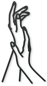 drevko Minimalistický obraz Dotyk Rozmer obrazu: 44,5 x 24 cm, Farba dekorácie: Čierna