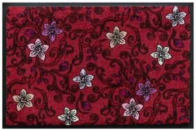 Kvety a listy premium rohožka- červený narcis (Vyberte veľkosť: 100*70)