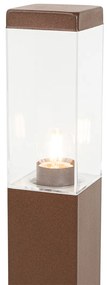 Moderný vonkajší lampový stĺp hrdzavohnedý 45 cm - Malios