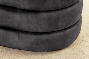Dizajnová lavica s úložným priestorom GREY VELVET 115 cm – štýlový úložný box