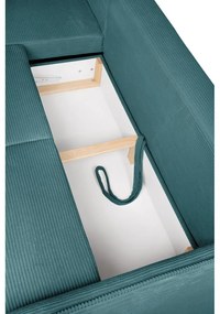 Tyrkysovomodrá menčestrová rozkladacia rohová pohovka (ľavý roh) Tori – Bonami Selection