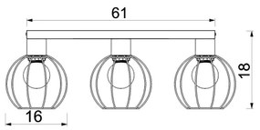 Bodové svietidlo LAPS 3xE27/15W/230V čierna