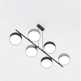 Závesný luster na lanku DRUMZ 6xE14/10W/230V čierna/šedá