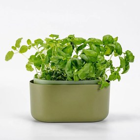 Plastia Samozavlažovací truhlík Tolita zelená, 31 x 16 cm
