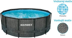 Marimex | Bazén Marimex Florida 3,05 x 0,91 m s pieskovou filtráciou - motív RATAN | 19900079