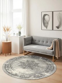 Koberec Hanse Home Gloria Lydia krémový / sivý kruh