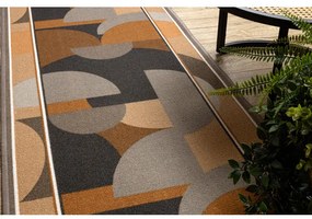 Protišmykový behúň MALIS geometrický, béžový - Výpredaj