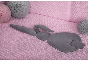 5-dielne posteľné obliečky Belisima Králiček 90/120 ružovo-sivé