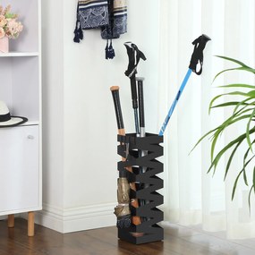 Kovový stojan na dáždniky Loft Black, 49x15,5 cm