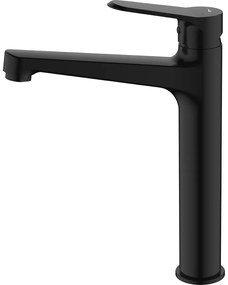 Kuchinox Atez, vysoká umývadlová batéria h-288 + odtoková zátka ClickClack, čierna matná, LAV-BTK_72NA