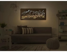 Li-Go 5589/A/DUB2 - LED nástenná dekorácia LED/10W/5V 30000 mAh 110x50 cm dub