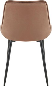 Jedálenská stolička Wallace - zamat - Hnedá