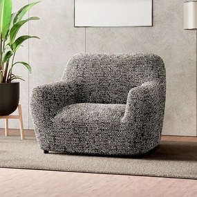 Bielastické poťahy GLORIA hnedá kreslo (š. 60 - 110 cm)